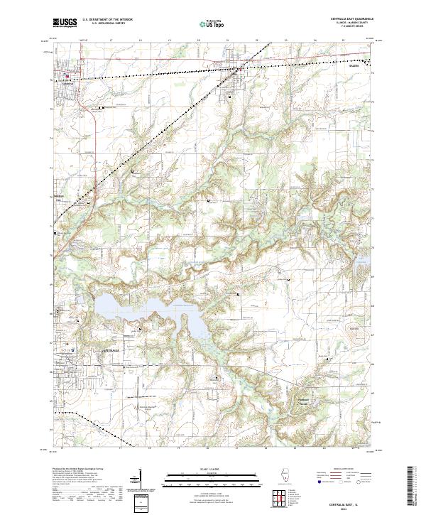 US Topo 7.5-minute map for Centralia East IL