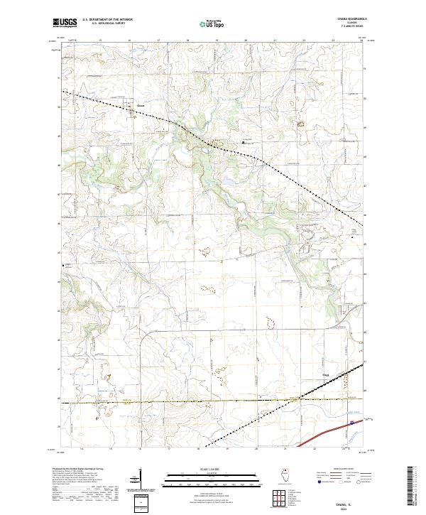US Topo 7.5-minute map for Chana IL