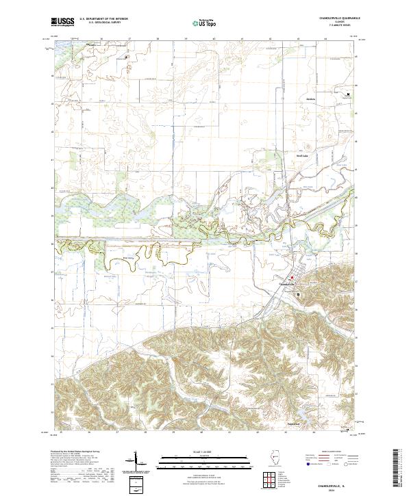 US Topo 7.5-minute map for Chandlerville IL