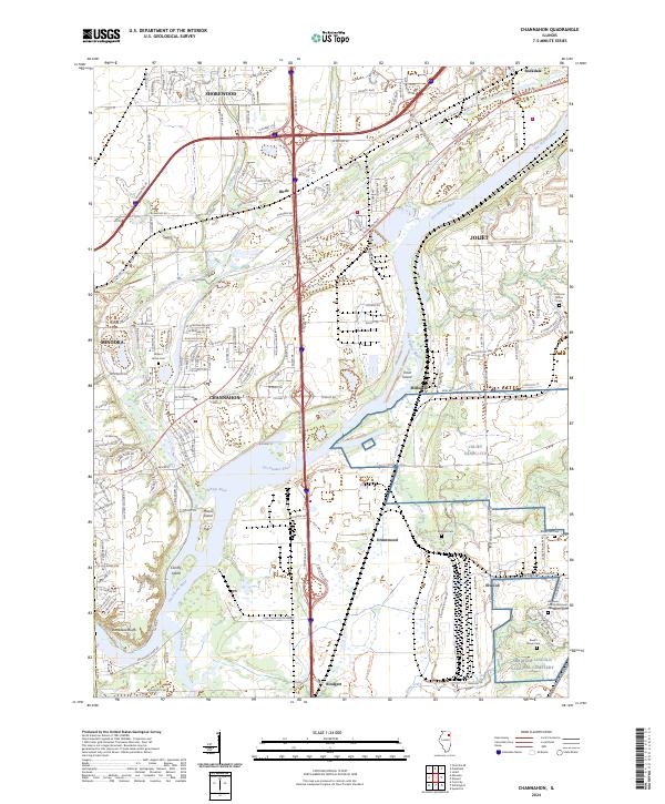 US Topo 7.5-minute map for Channahon IL