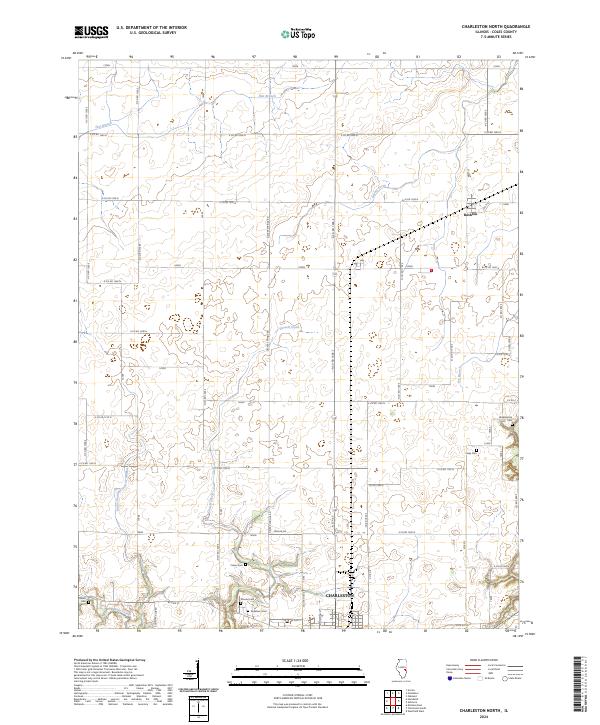 US Topo 7.5-minute map for Charleston North IL