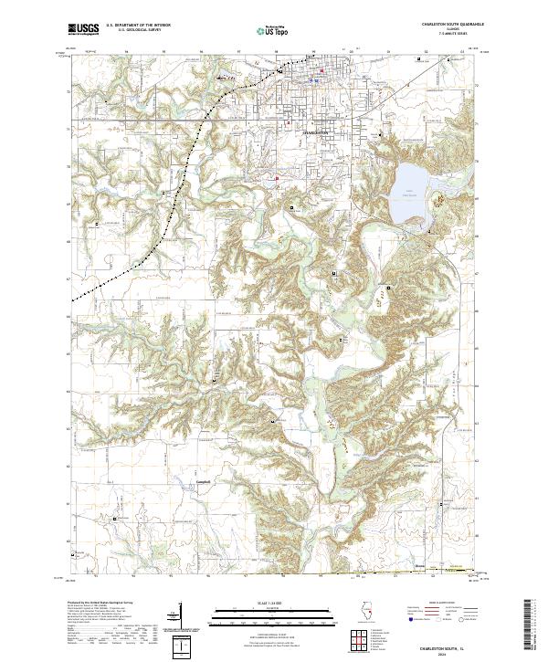 US Topo 7.5-minute map for Charleston South IL