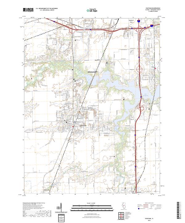 US Topo 7.5-minute map for Chatham IL