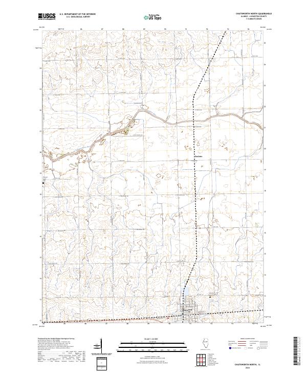 US Topo 7.5-minute map for Chatsworth North IL
