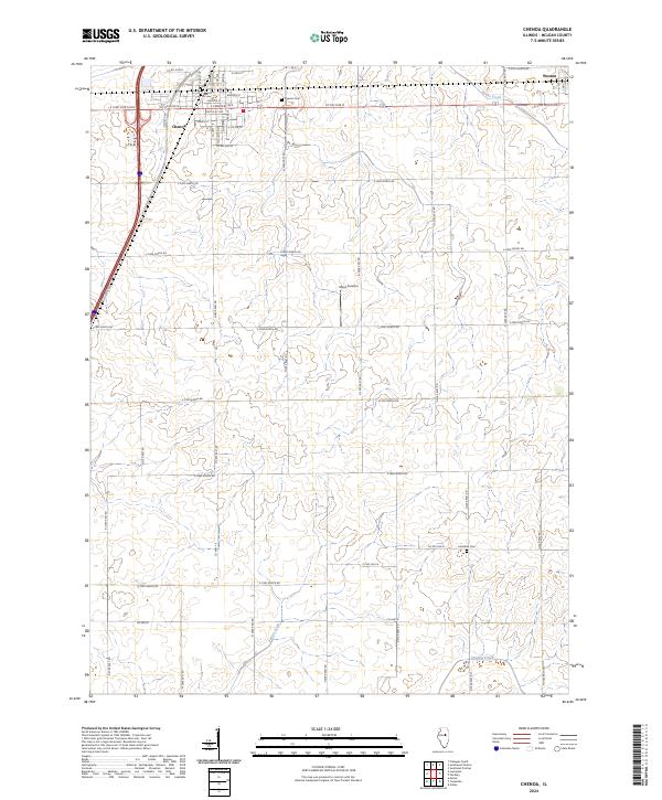 US Topo 7.5-minute map for Chenoa IL