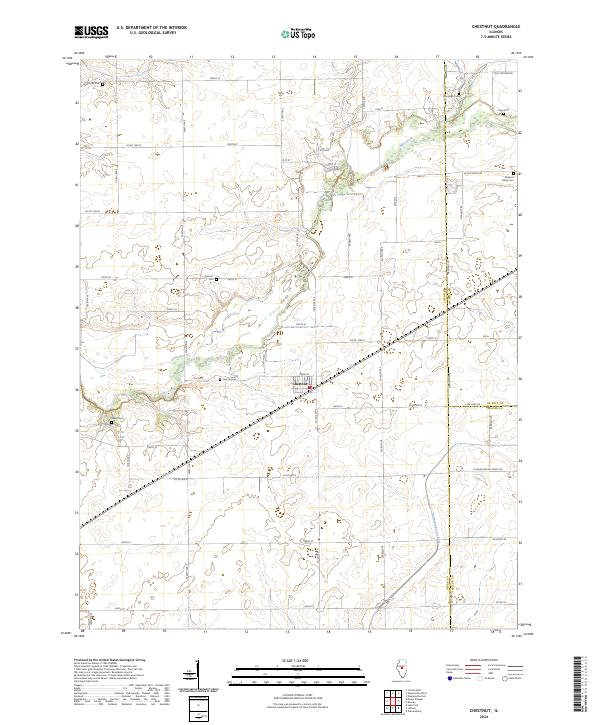 US Topo 7.5-minute map for Chestnut IL