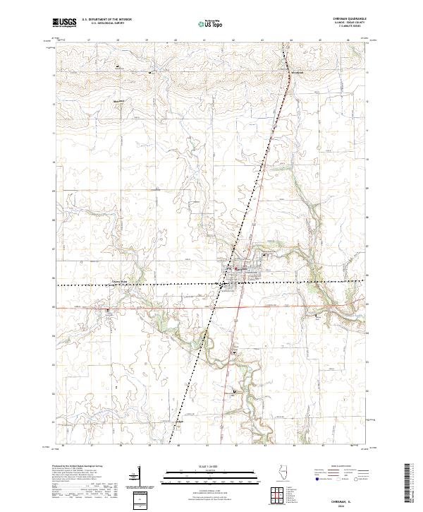 US Topo 7.5-minute map for Chrisman IL