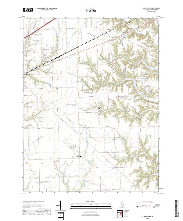 US Topo 7.5-minute map for Clark Center IL