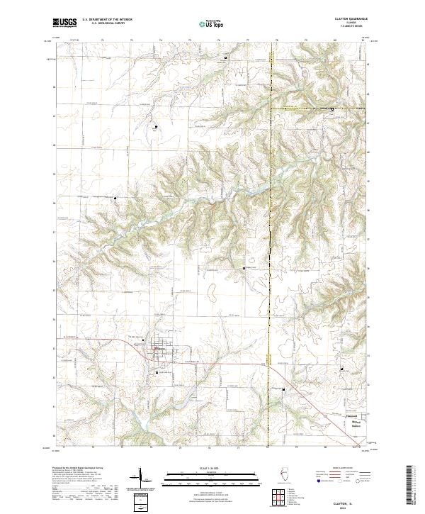 US Topo 7.5-minute map for Clayton IL