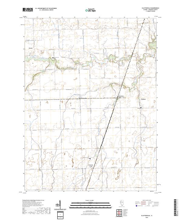 US Topo 7.5-minute map for Claytonville IL