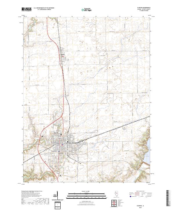 US Topo 7.5-minute map for Clinton IL