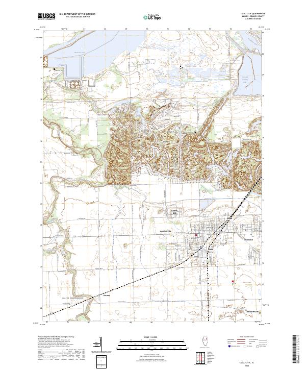 US Topo 7.5-minute map for Coal City IL