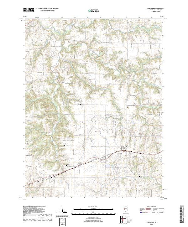 US Topo 7.5-minute map for Coatsburg IL