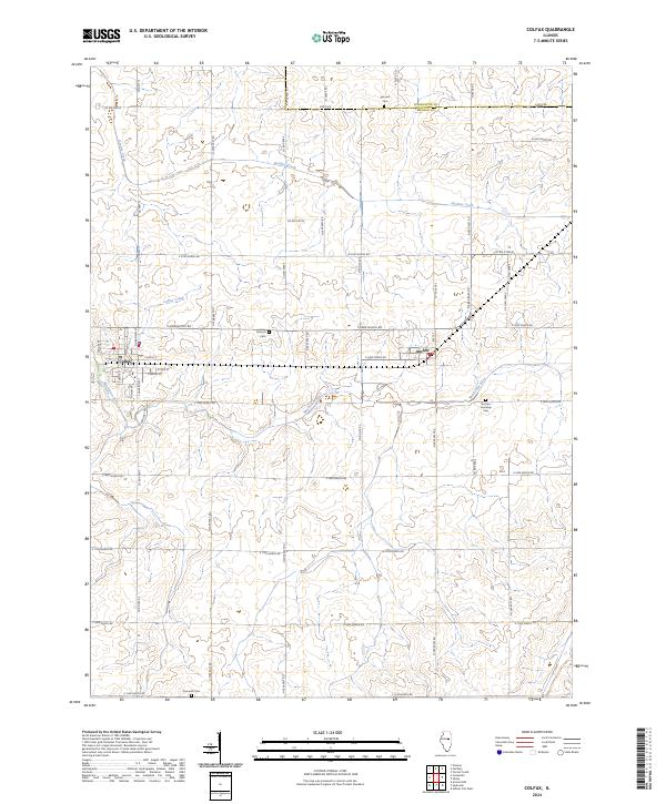 US Topo 7.5-minute map for Colfax IL