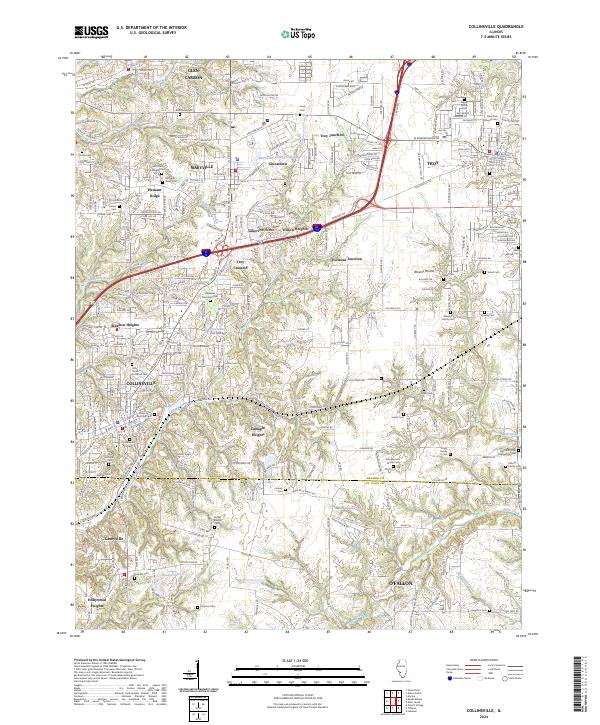 US Topo 7.5-minute map for Collinsville IL