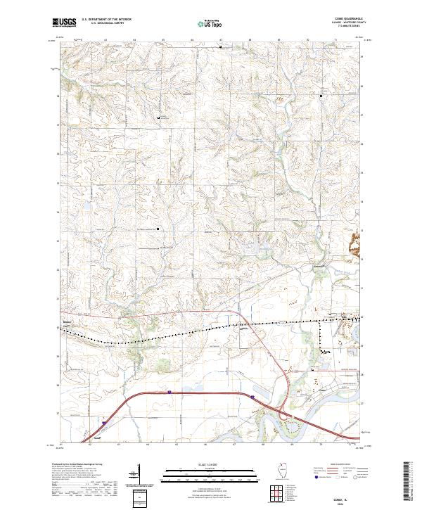US Topo 7.5-minute map for Como IL