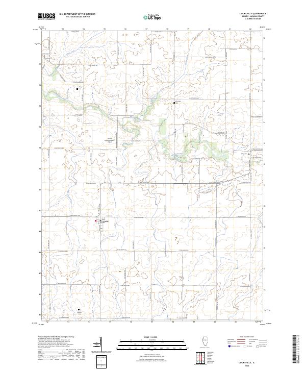 US Topo 7.5-minute map for Cooksville IL