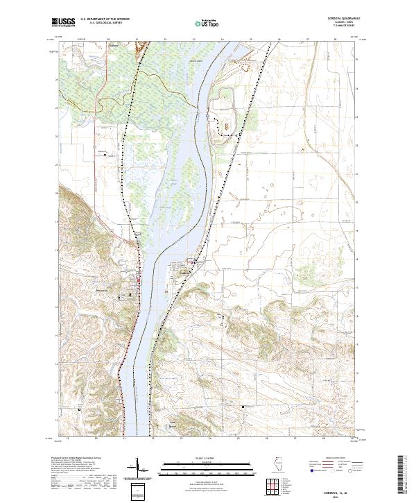 US Topo 7.5-minute map for Cordova ILIA