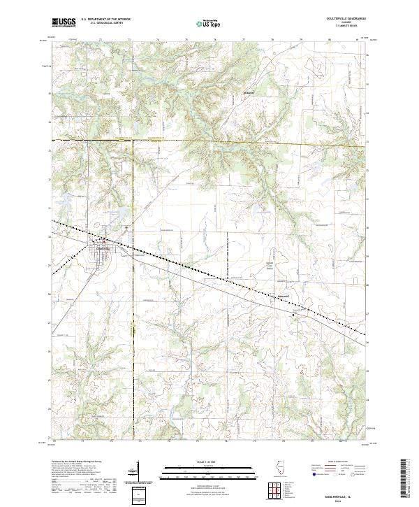 US Topo 7.5-minute map for Coulterville IL