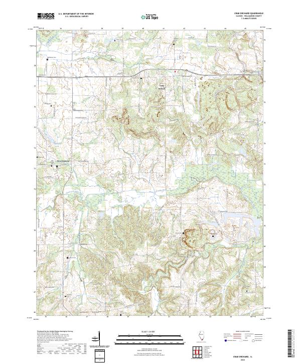 US Topo 7.5-minute map for Crab Orchard IL