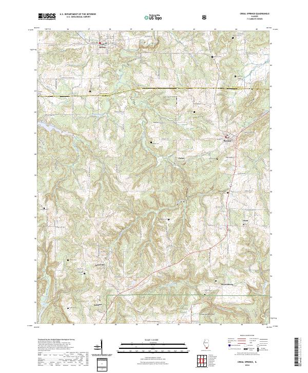 US Topo 7.5-minute map for Creal Springs IL