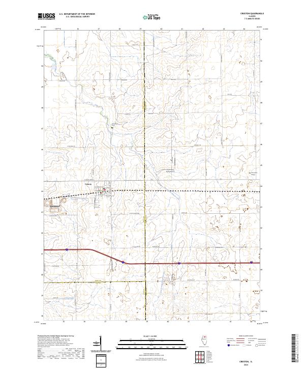 US Topo 7.5-minute map for Creston IL