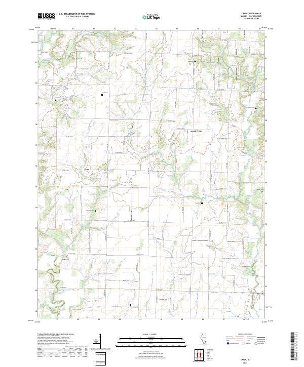 US Topo 7.5-minute map for Crisp IL