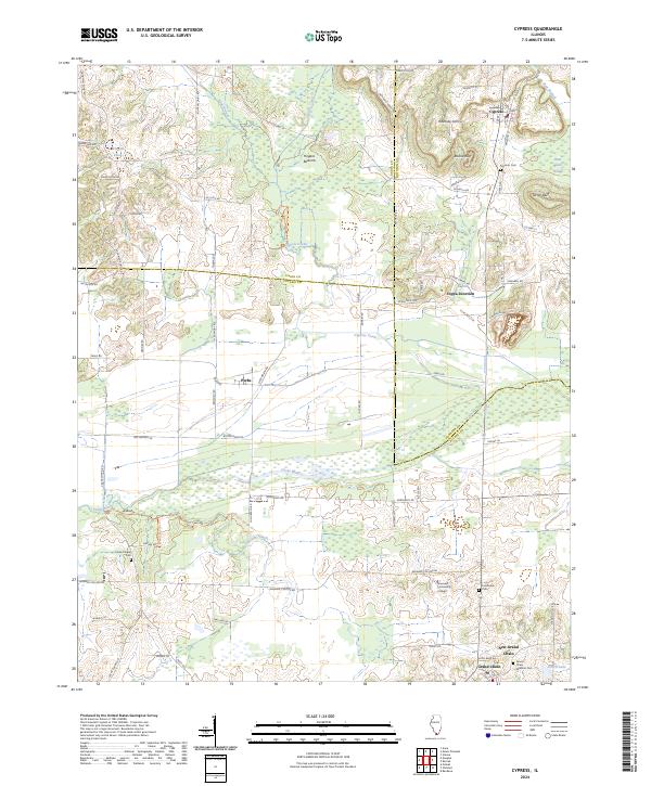 US Topo 7.5-minute map for Cypress IL