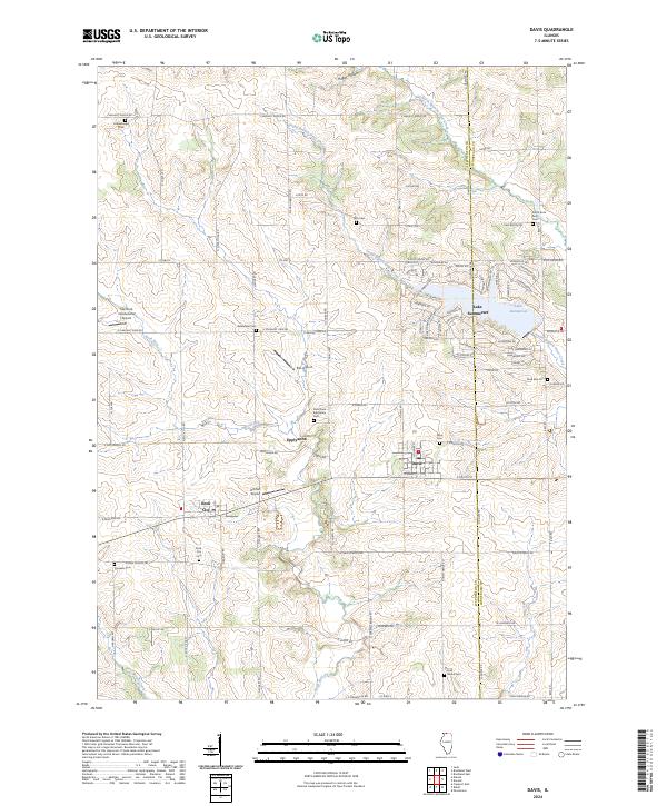 US Topo 7.5-minute map for Davis IL