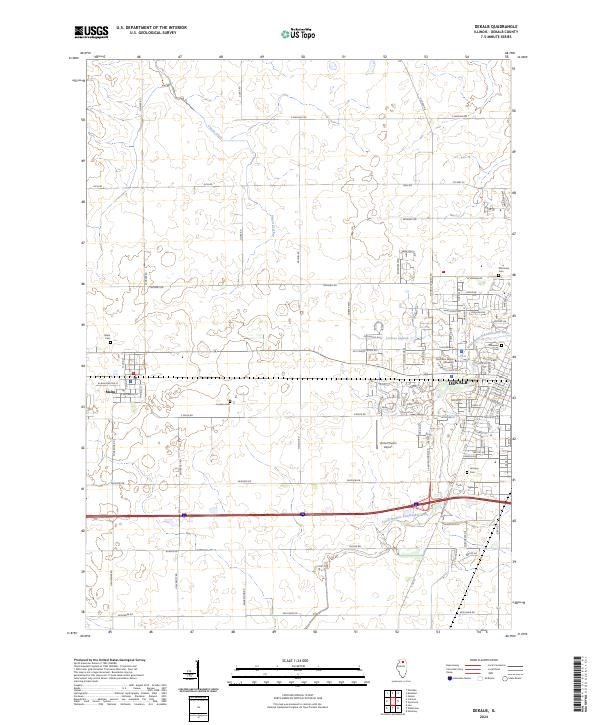 US Topo 7.5-minute map for DeKalb IL
