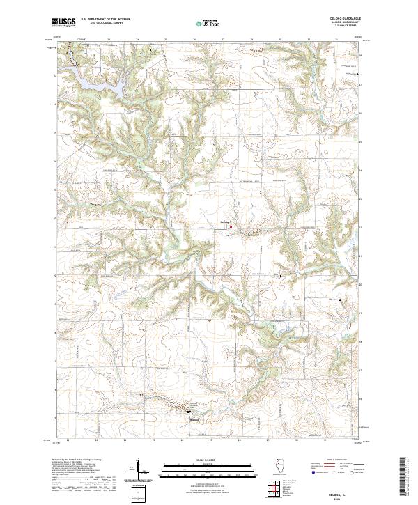 US Topo 7.5-minute map for DeLong IL