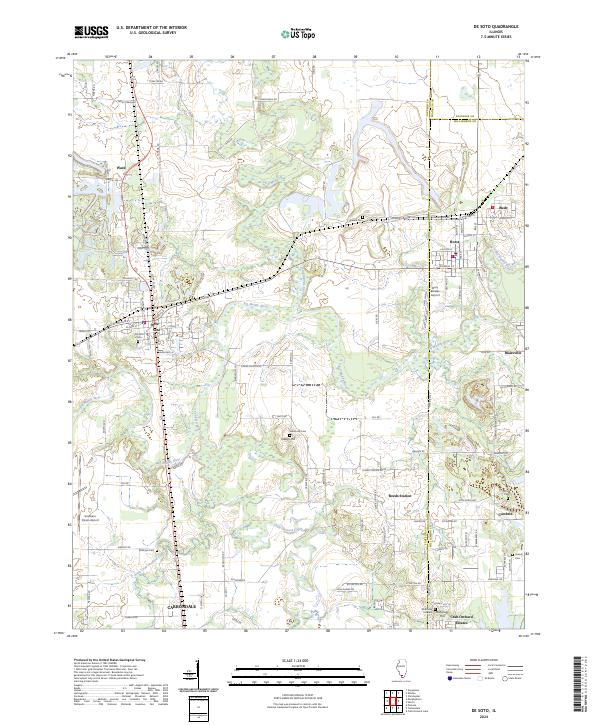 US Topo 7.5-minute map for De Soto IL