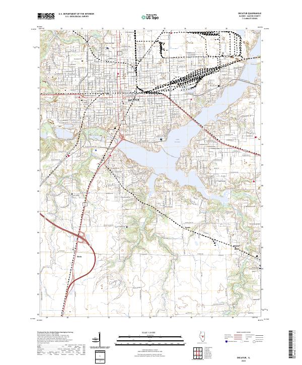 Decatur Il Subdivision Map US Topo 7.5-minute map for Decatur IL – American Map Store