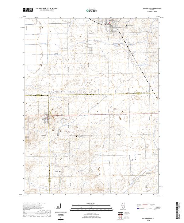 US Topo 7.5-minute map for Delavan South IL