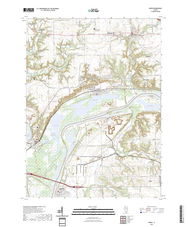 US Topo 7.5-minute map for Depue IL