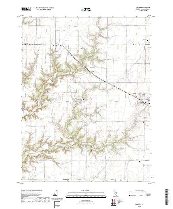 US Topo 7.5-minute map for Dieterich IL