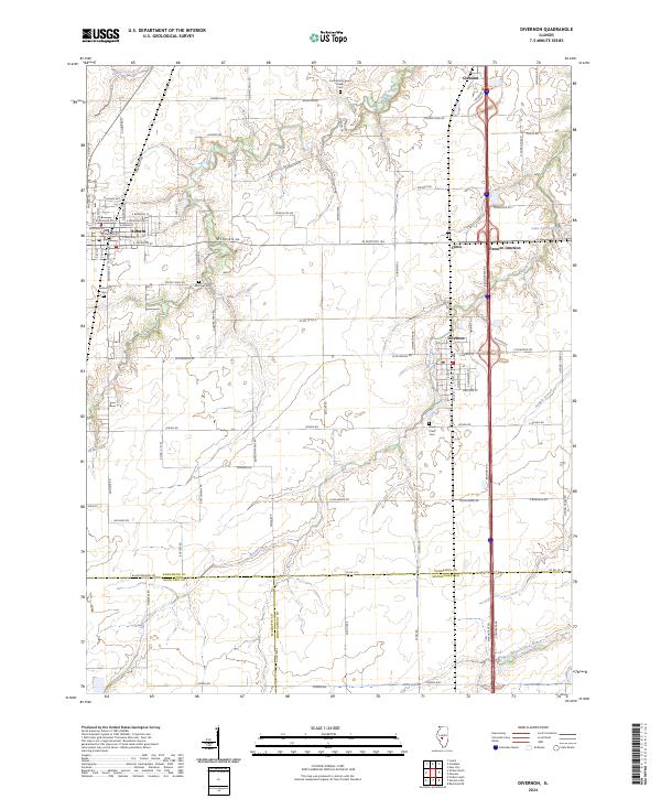 US Topo 7.5-minute map for Divernon IL