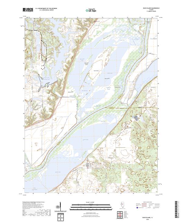 US Topo 7.5-minute map for Duck Island IL