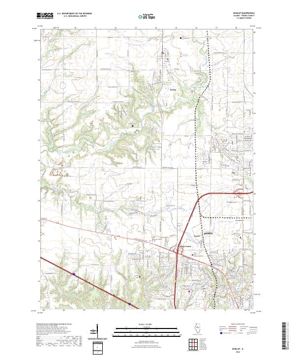US Topo 7.5-minute map for Dunlap IL