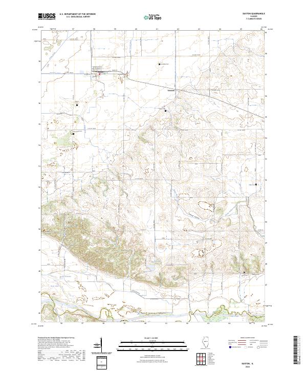 US Topo 7.5-minute map for Easton IL