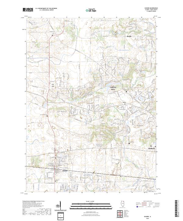 US Topo 7.5-minute map for Elburn IL