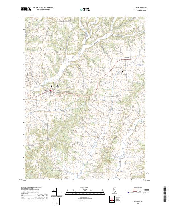 US Topo 7.5-minute map for Elizabeth IL