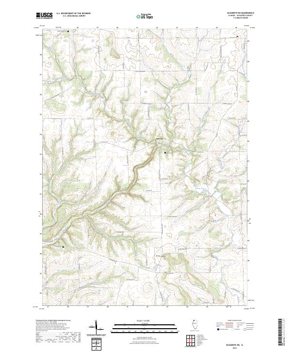 US Topo 7.5-minute map for Elizabeth NE IL