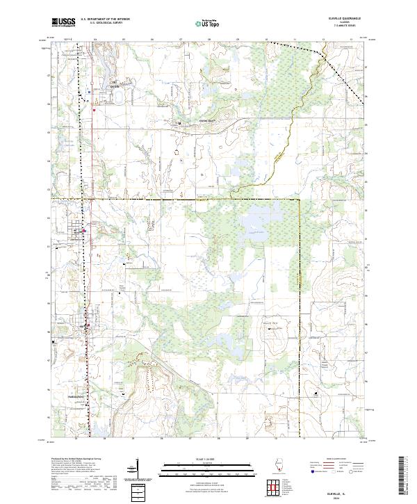 US Topo 7.5-minute map for Elkville IL