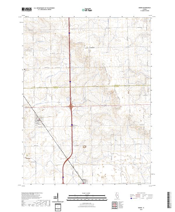 US Topo 7.5-minute map for Emden IL