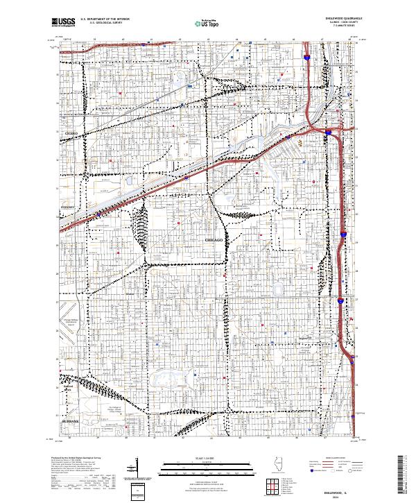 US Topo 7.5-minute map for Englewood IL