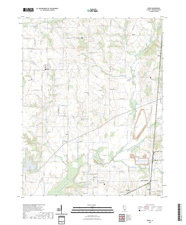 US Topo 7.5-minute map for Ewing IL