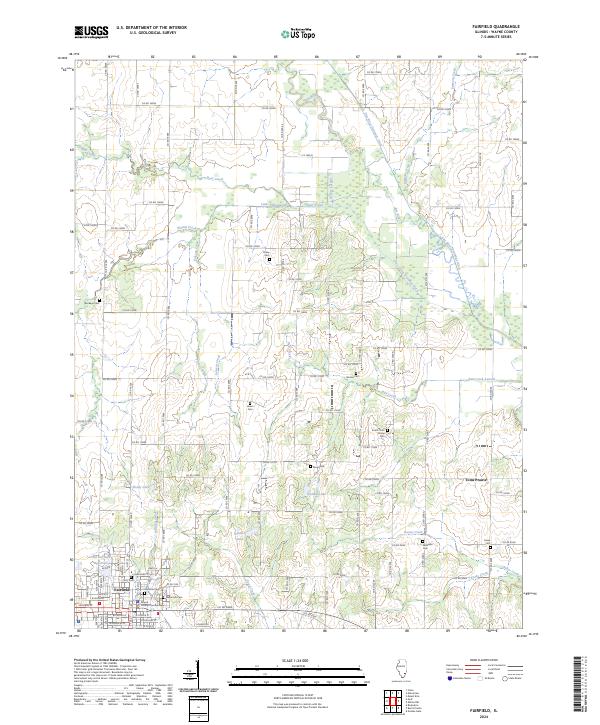 US Topo 7.5-minute map for Fairfield IL