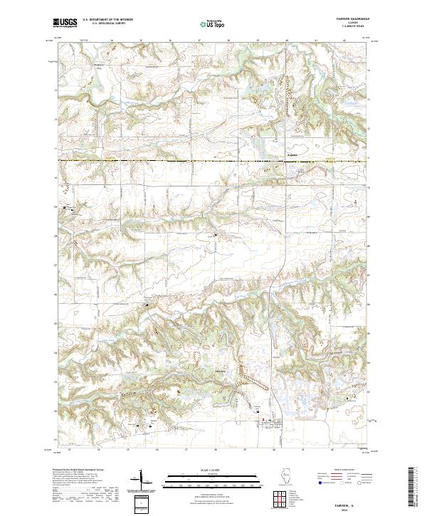 US Topo 7.5-minute map for Fairview IL
