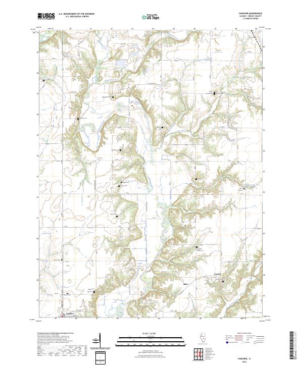 US Topo 7.5-minute map for Fancher IL